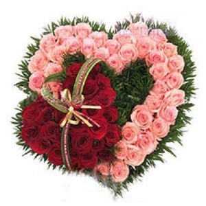 double heart of roses