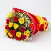 Bunch of Yellow & Red Roses