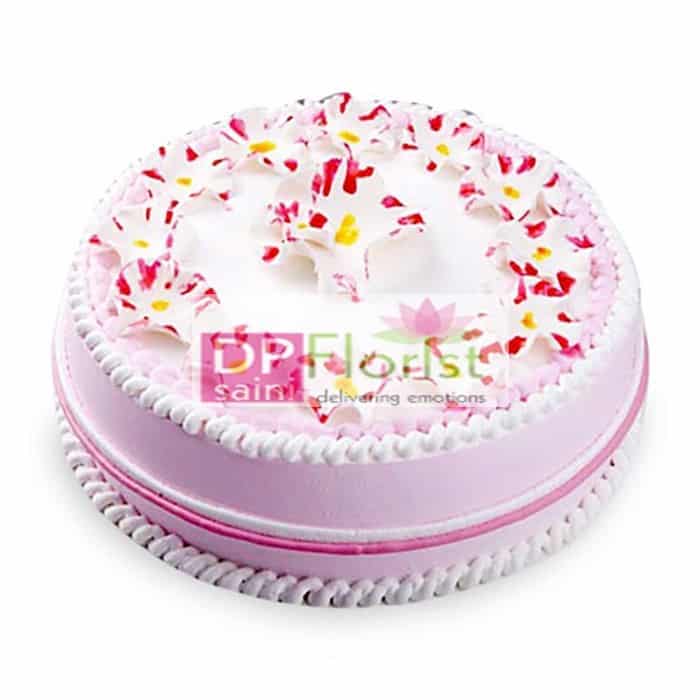 Half Kg Strawberry Cake - Dpsainiflorist