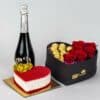 Combo of Cake,Flower, Chocolate & Fruit Champagne