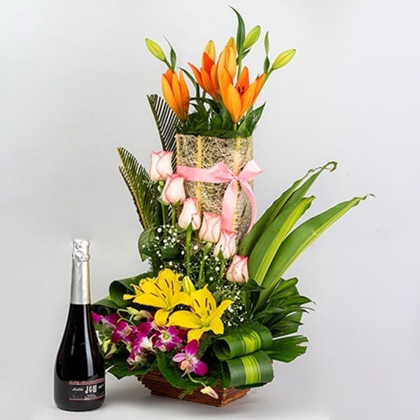 Mix Flowers & Fruit Champagne