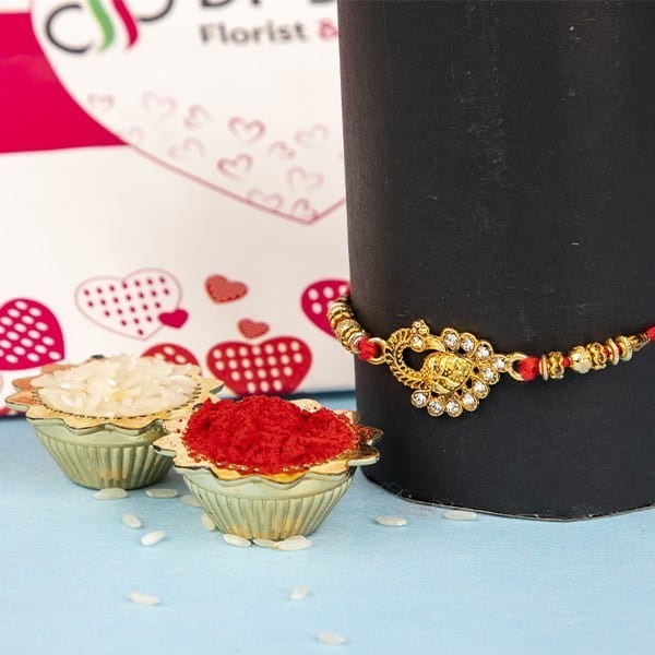 Fancy Golden Rakhi