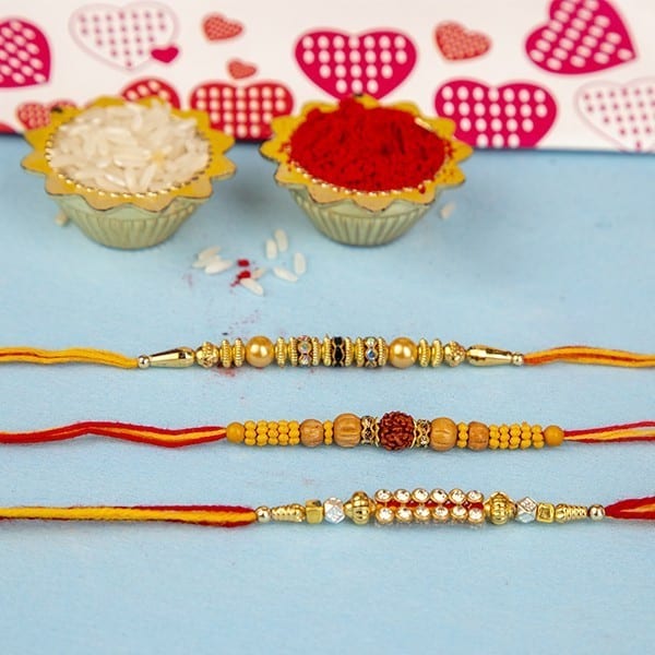 Set Of 3 Designer Rakhi
