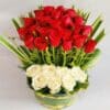 Sweet Red & White Roses Arrangement