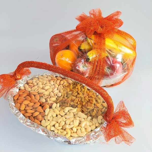 Mix Dry Fruit Basket & Fresh Fruit Basket