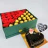 Red Roses, Ferraro Rocher Box & Chocolate Truffle Cake