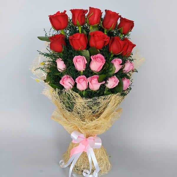 Mix Rose with Jute Packing