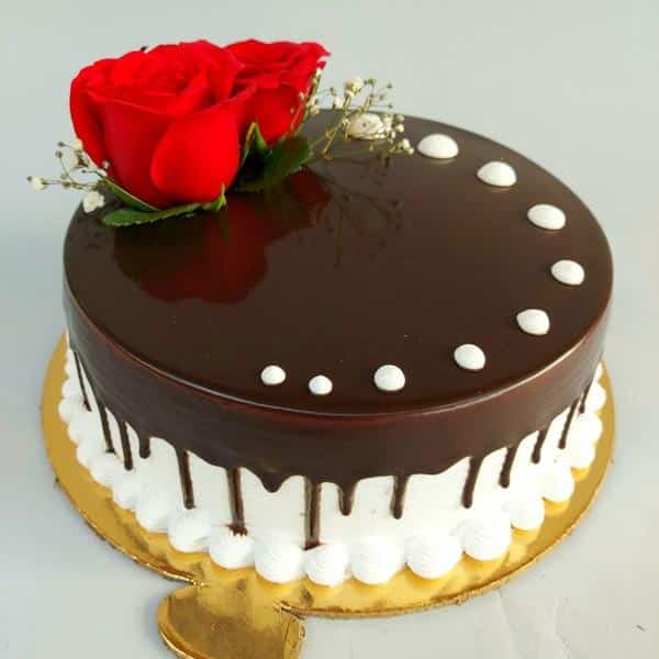 Black Forest with Rose Cake