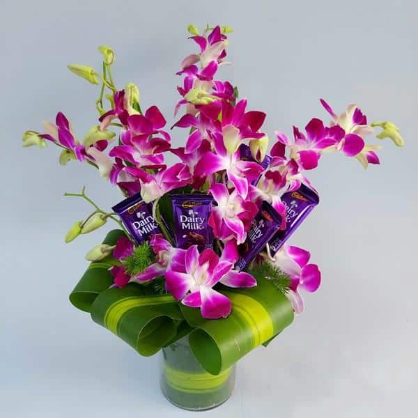 Orchid & Chocolates Bunch