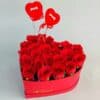 Heart shape box with Rose