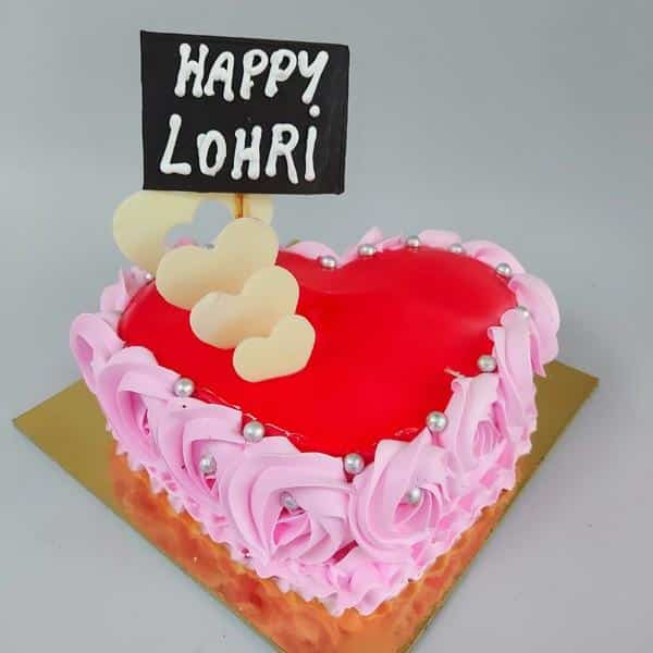 Lohri strawberry cake