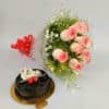 Rose bunch with cake