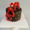 Chocolate Designer Cake with Hearts