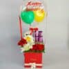 Air Balloon with Rose , Teddy & Chocolate Box