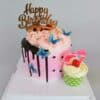 Chocolate cake with Butterfly & Cup Cake