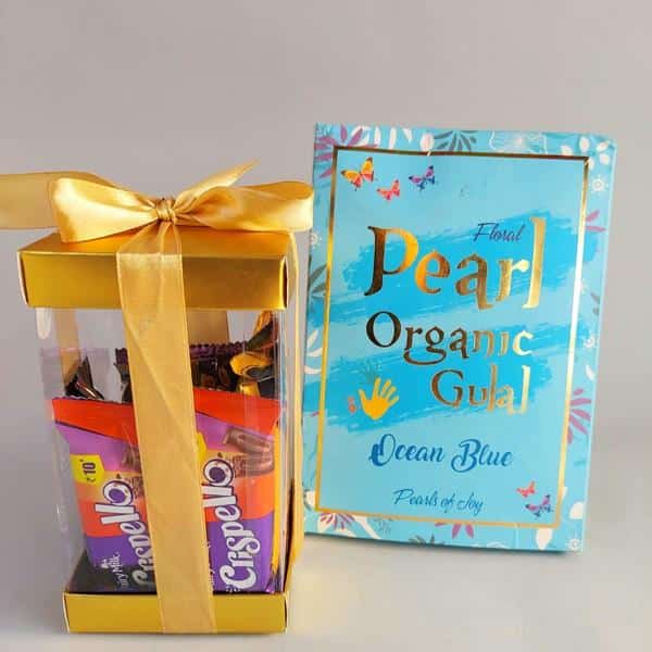 Pearl Organic Gulal with Mix Chocolate Box