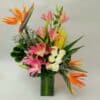 Premium Mix Flowers in Glass Vase
