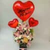 Click to open expanded view Premium Box of Flower with Heart Shape Foil Balloon (HB)
