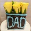 DAD Vase with Yellow Rose