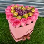 Box of Rose with Ferrero Rocher