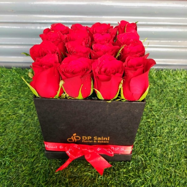 16 Red Rose in Box