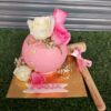Round Shape Pink Theme Pinata Cake