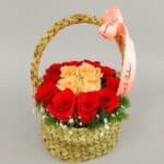 Mix Rose Jute Basket