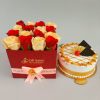 Mix Rose Box with Butterscoth Cake