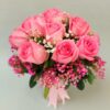 Pink Rose in Glass Vase
