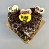 Black Forest Heart Shape Cake