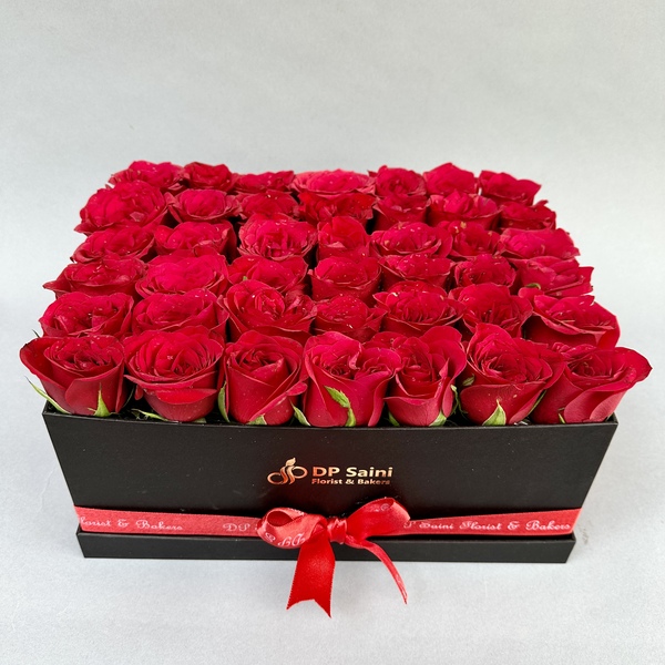 42 Red Roses in Box