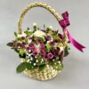 Jute Basket of Exotic Mix Flowers