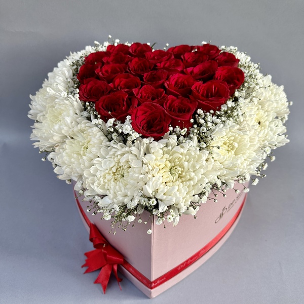 Heart Shape Box of Red Roses