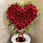 Heart Shape Arrangement of Roses