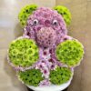 Real Flower Teddy Arrangement