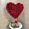 Heart Shape Arrangement of Roses & Daisy