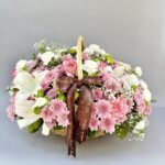 Jute Basket of Exotic Mix Flowers