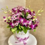 Orchids & Daisy in Box