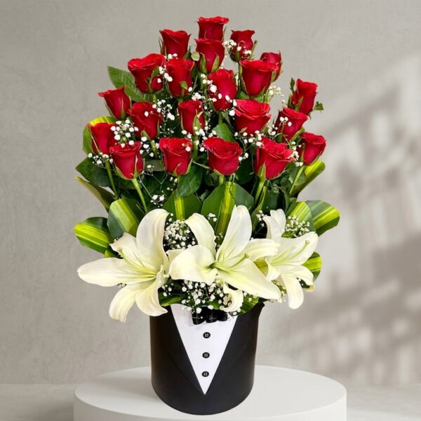 Tuxedo box of Mix Flowers