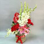 Exclusive Exotic Mix Flower Jute Basket