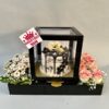 Premium Tray with Fresh Flowers & Cake