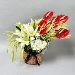 Exotic Mix Flower Jute Basket