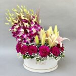 Mix Flower in Oval Box