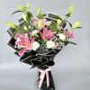 Lille & Carnation in Imported Paper Packing Bunch