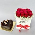 Combo of Rose Box with Cake