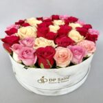 Mix Roses in Round Box