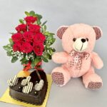 Combo of Flowers , Teddy & Cake