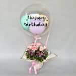 Air Balloon with Fresh Flowers