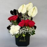 Box of Roses & Anthurium