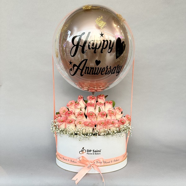 Air Balloon with Rose Box